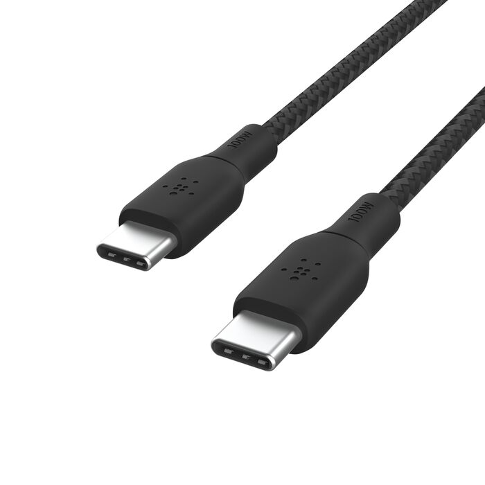 Belkin 100W Braided USB Type-C Cable - Black Belkin 100W Braided USB Type-C Cable - Black